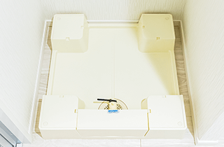 カバー付ドラム式洗濯機対応防水パン