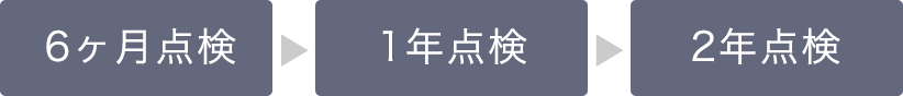 6ヶ月点検 1年点検 2年点検