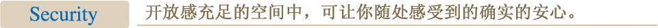 Security 既有开放感，又随处感到安心。