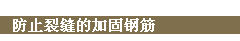 防止裂缝的加固钢筋