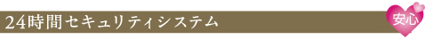 24時間セキュリティシステム